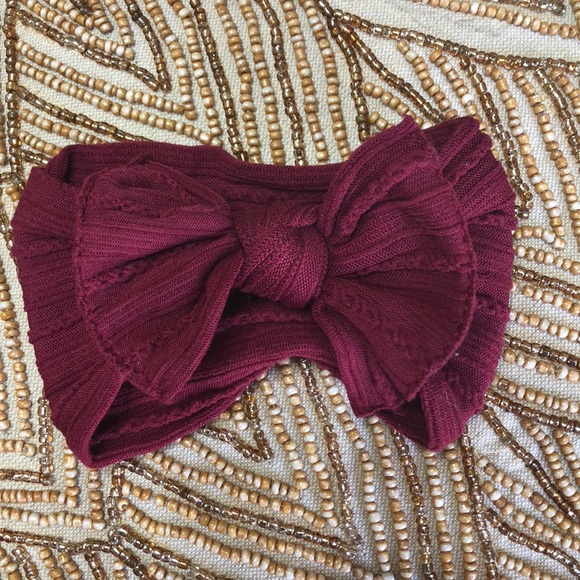baby burgundy headband